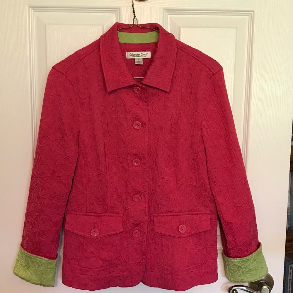 Coldwater Creek Pink Embossed Jacket